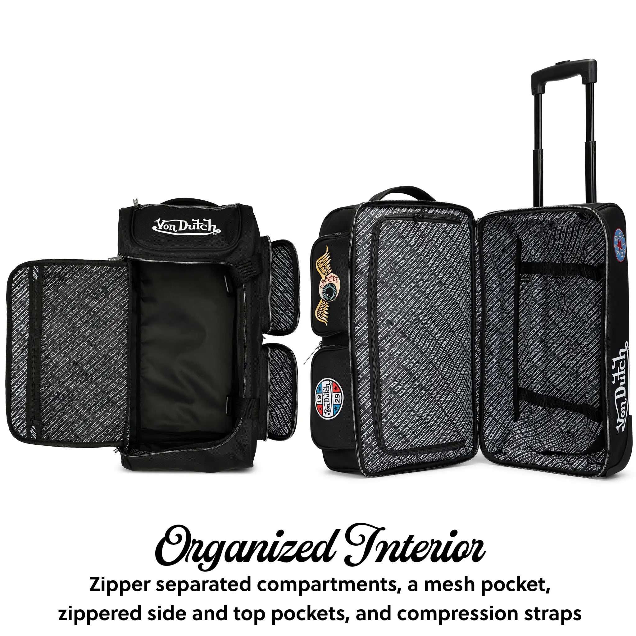 Signature Patch 20" Carry-on Rolling Duffel