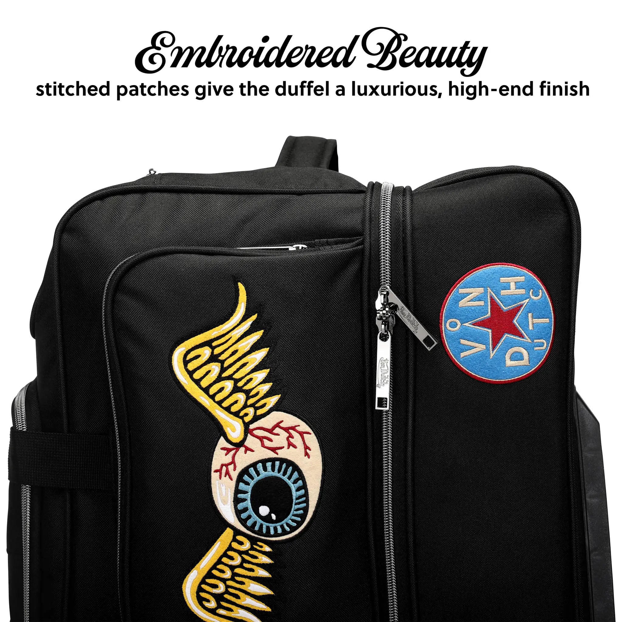 Signature Patch 20" Carry-on Rolling Duffel