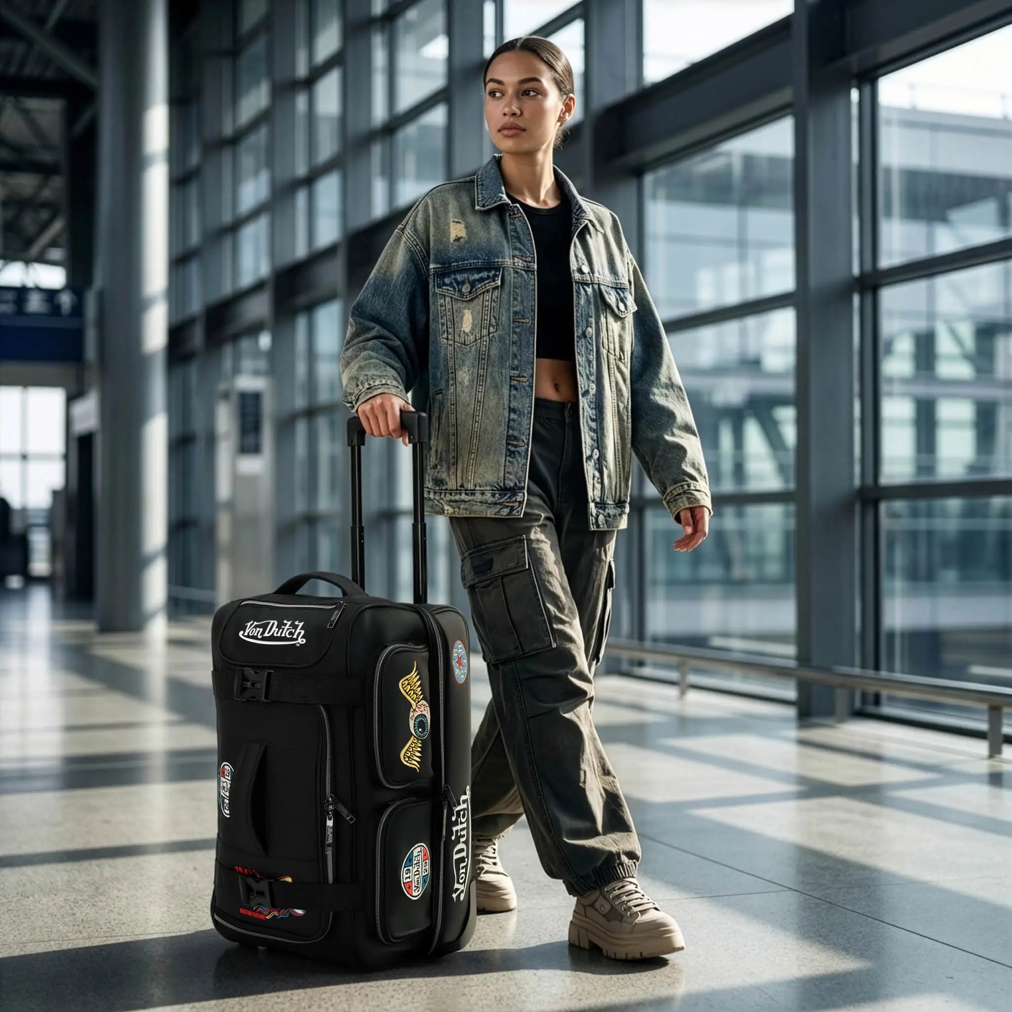 Signature Patch 20" Carry-on Rolling Duffel