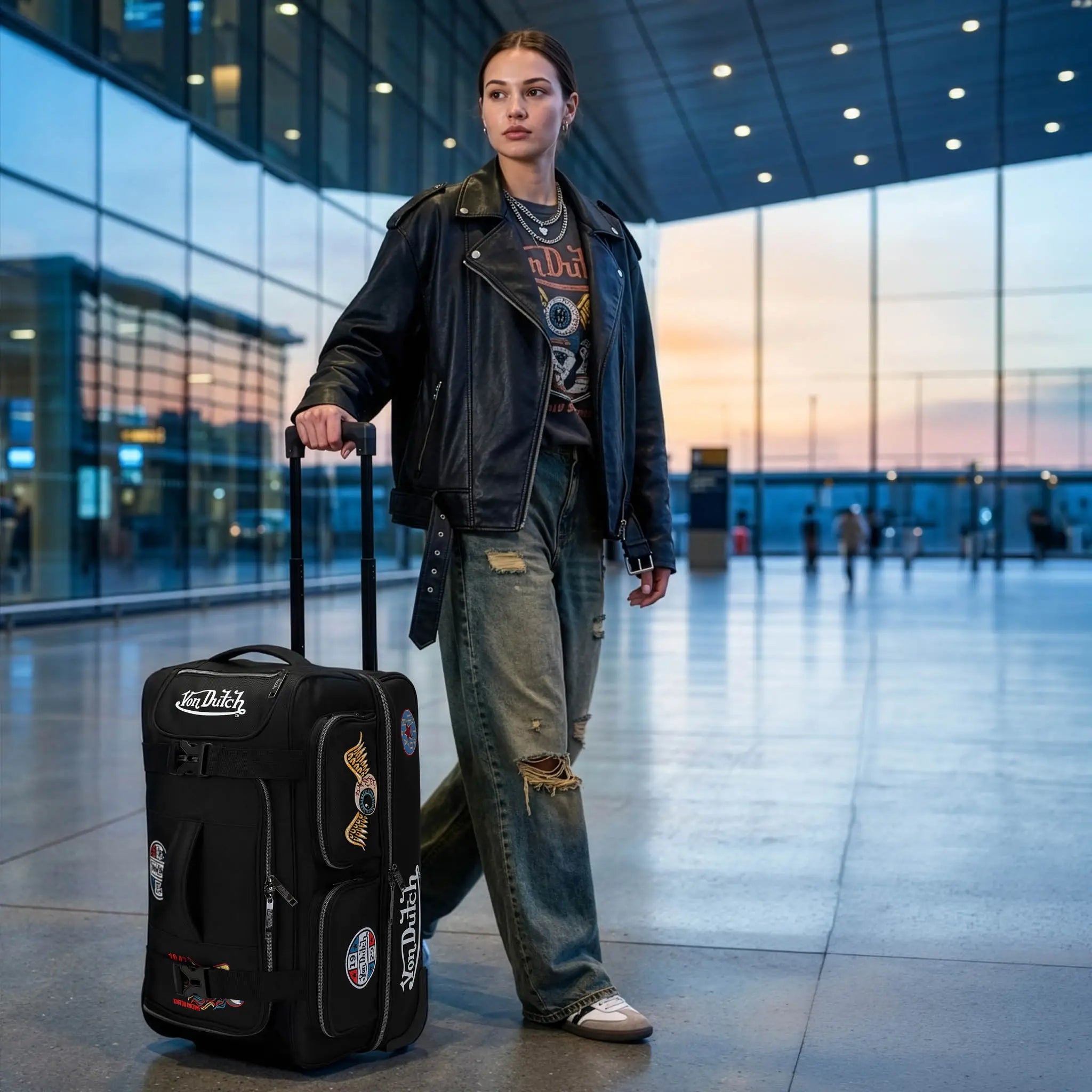 Signature Patch 20" Carry-on Rolling Duffel