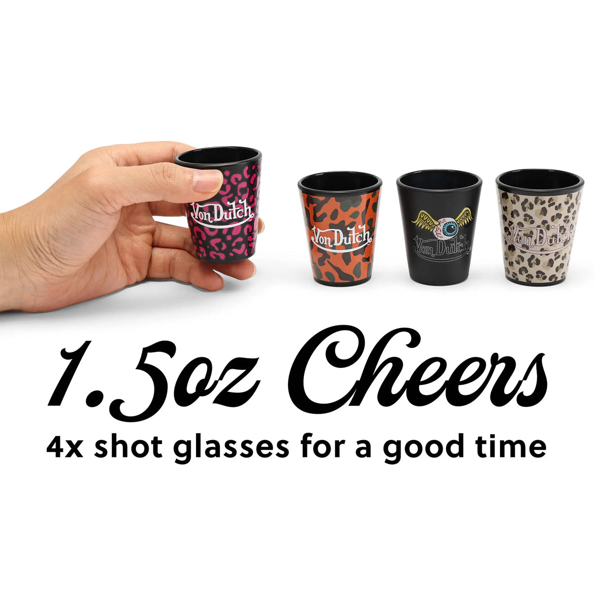 Iconic 4-Piece Shot Glass Set