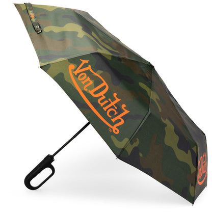 Camo Compact Automatic Umbrella with Clip Handle