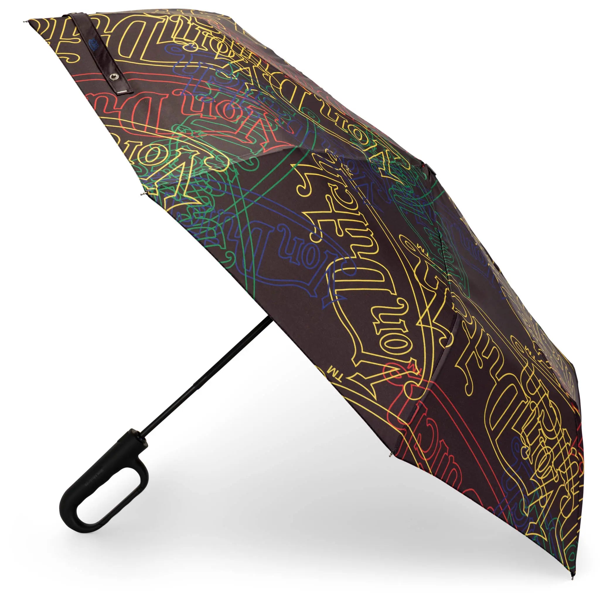 Neon Logo Compact Automatic Umbrella with Clip Handle
