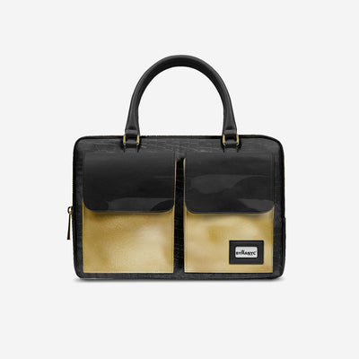 Vegan Designer Luxury Double Pocket Bag 16” | BYMANYC ® New York Elegant Edition