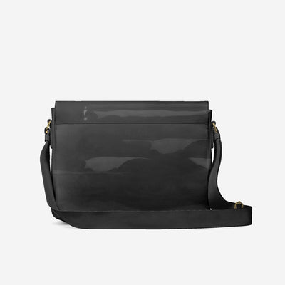 Vegan Gold Messenger Bag 16” | BYMANYC ® New York Luxe Metallic Edition