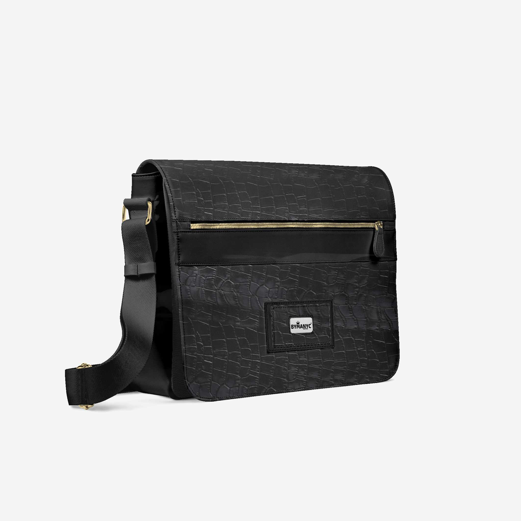 Vegan Luxe City Messenger Bag 16” | BYMANYC ® New York Milano Street Edge