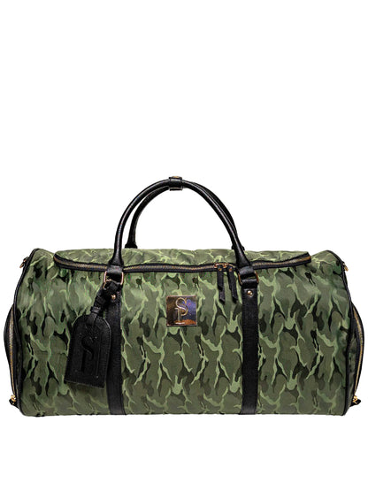 Green Camo Weekender Duffle Bag