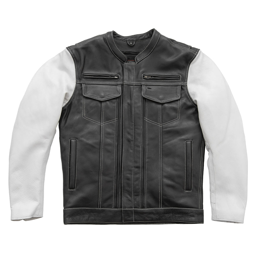 Vincent Men's Cafe Style Leather Jacket