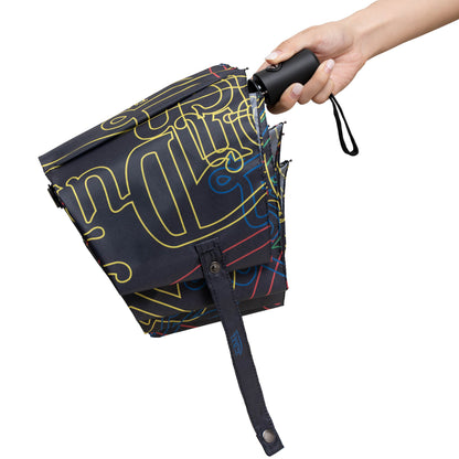 Neon Logo Compact Automatic Umbrella, Strong & Portable