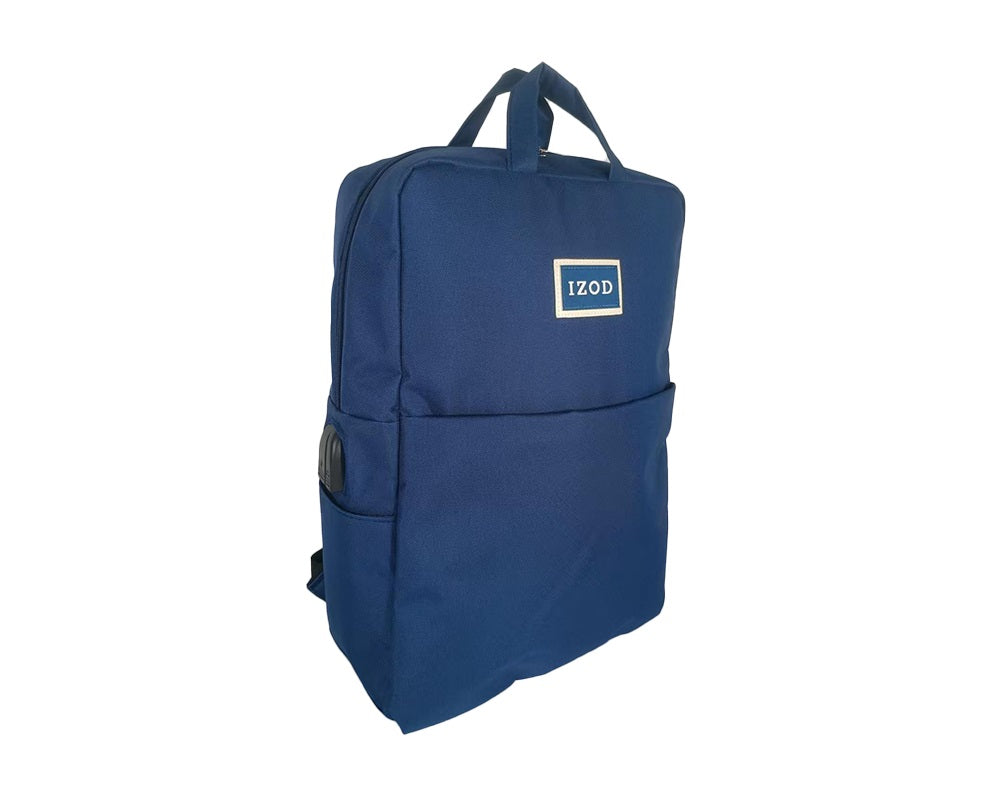 IZOD Wisdom Business Travel Slim Durable Laptop Backpack USB Charging Port