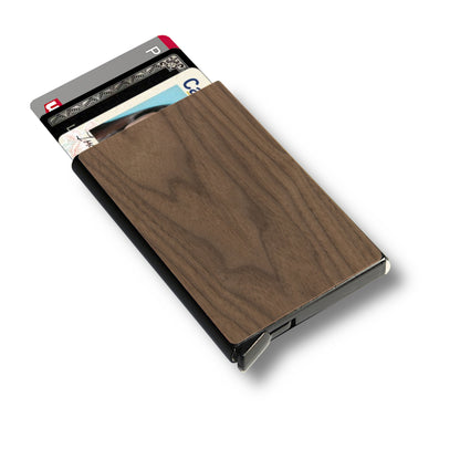 Customizable Slim Wooden RFID Blocking Speed Wallet