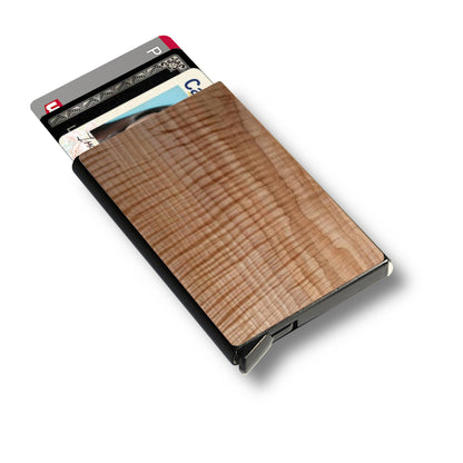 Customizable Slim Wooden RFID Blocking Speed Wallet