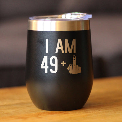 49 + 1 Middle Finger - Wine Tumbler