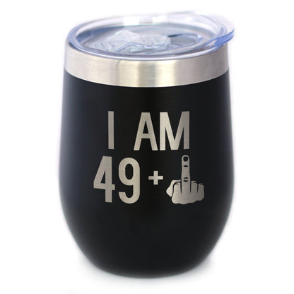 49 + 1 Middle Finger - Wine Tumbler