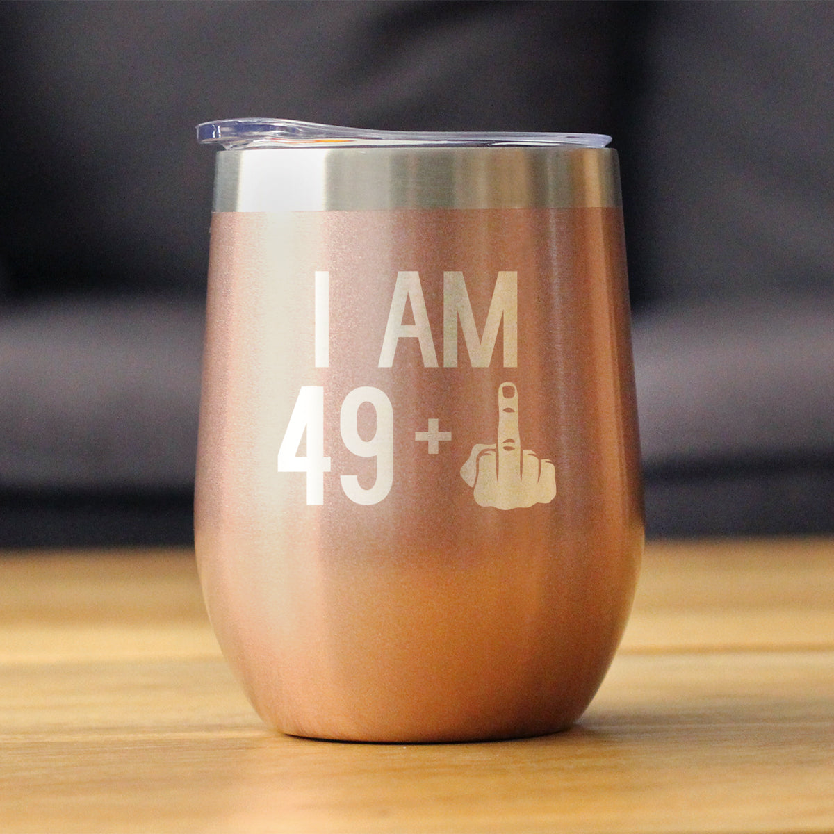 49 + 1 Middle Finger - Wine Tumbler