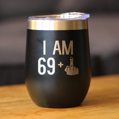 69 + 1 Middle Finger - Wine Tumbler