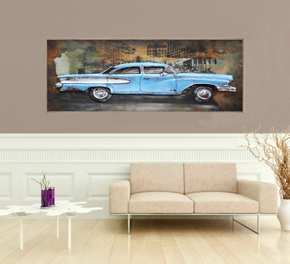 Ford Motor Company 1958 Edsel Car Automobile 3D Painted Metal Canvas Wall Art