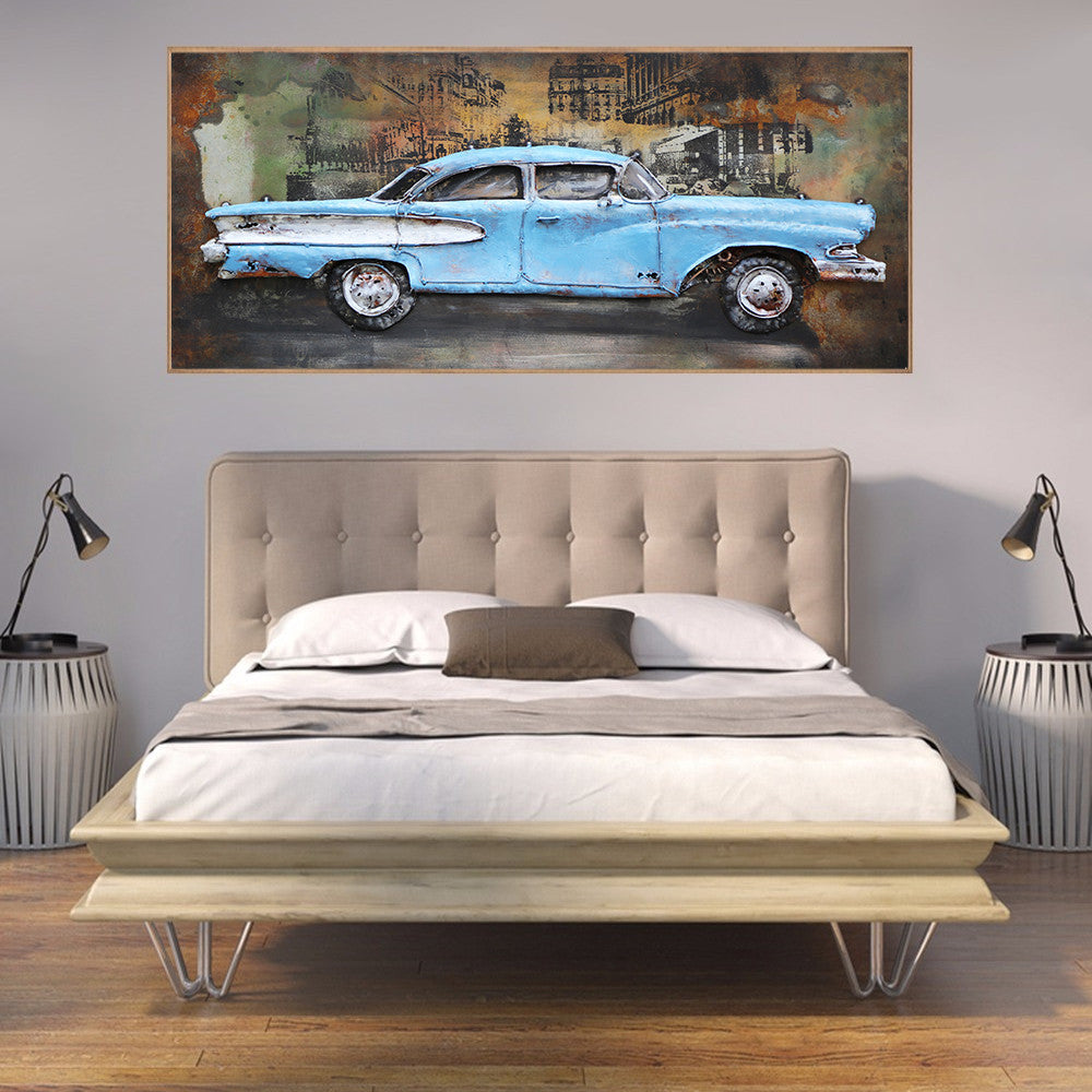 Ford Motor Company 1958 Edsel Car Automobile 3D Painted Metal Canvas Wall Art