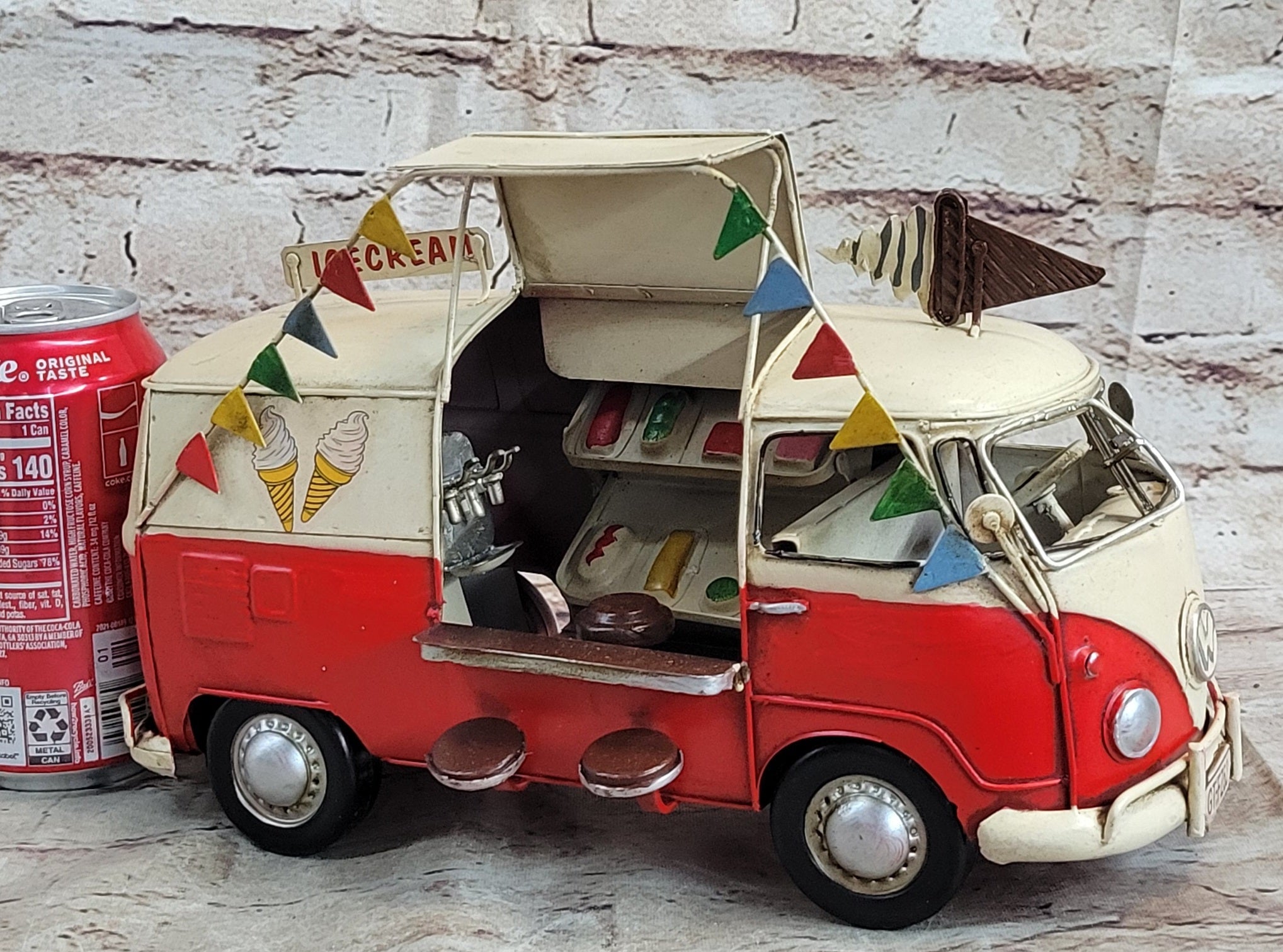 Classic Vintage Red Decorative VW bus, Van Model from Jayland Hand Made Figure