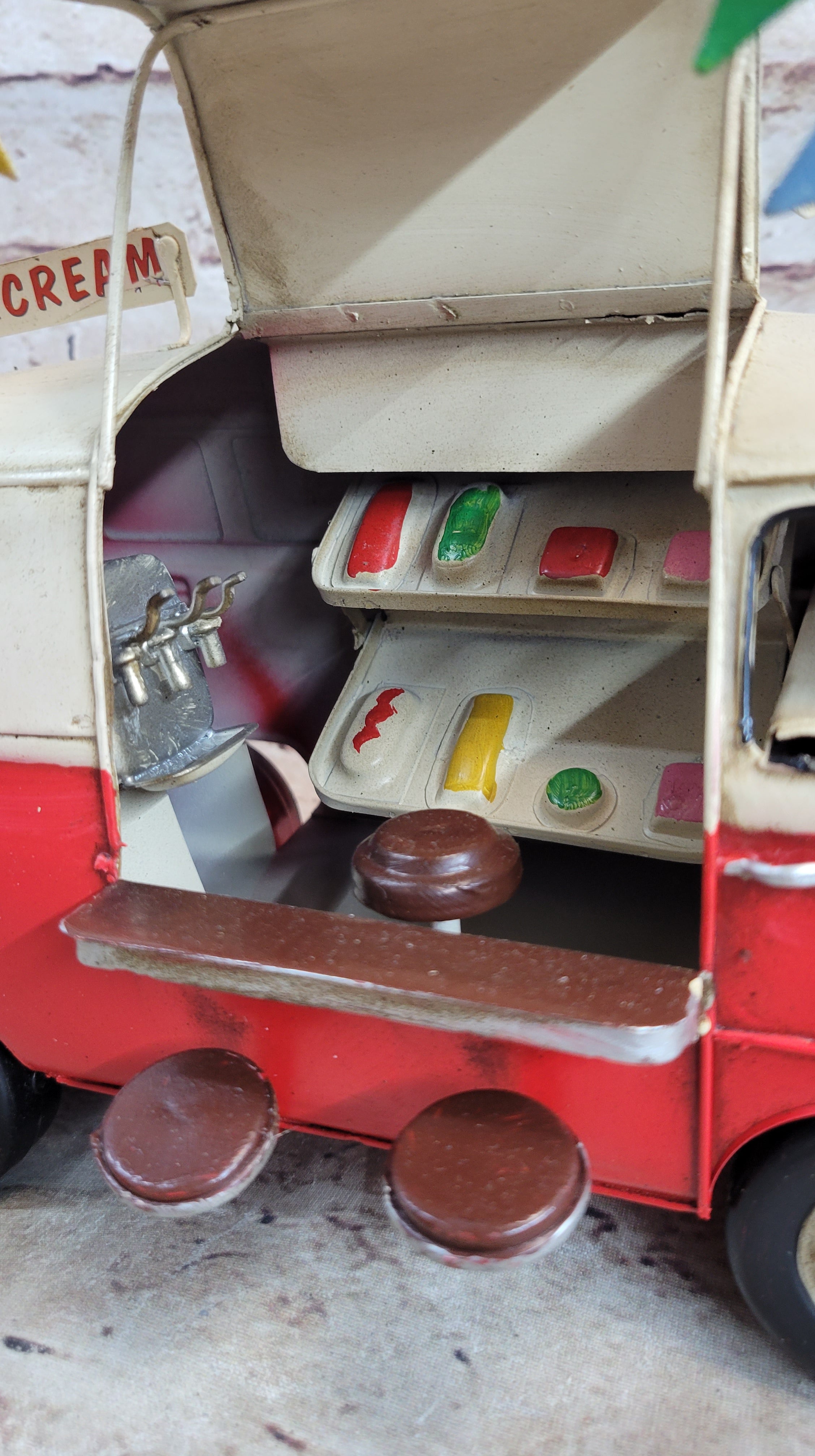 Classic Vintage Red Decorative VW bus, Van Model from Jayland Hand Made Figure