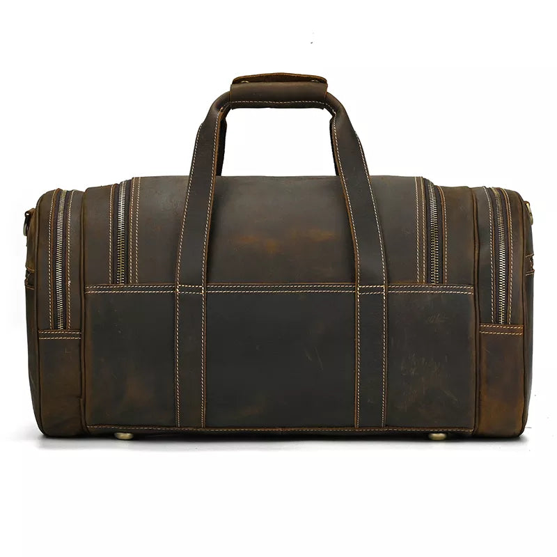 The Wainwright Weekender | Round Vintage Leather Duffel