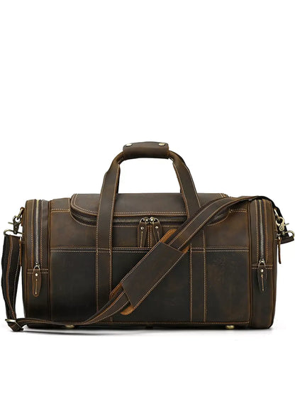 The Wainwright Weekender | Round Vintage Leather Duffel