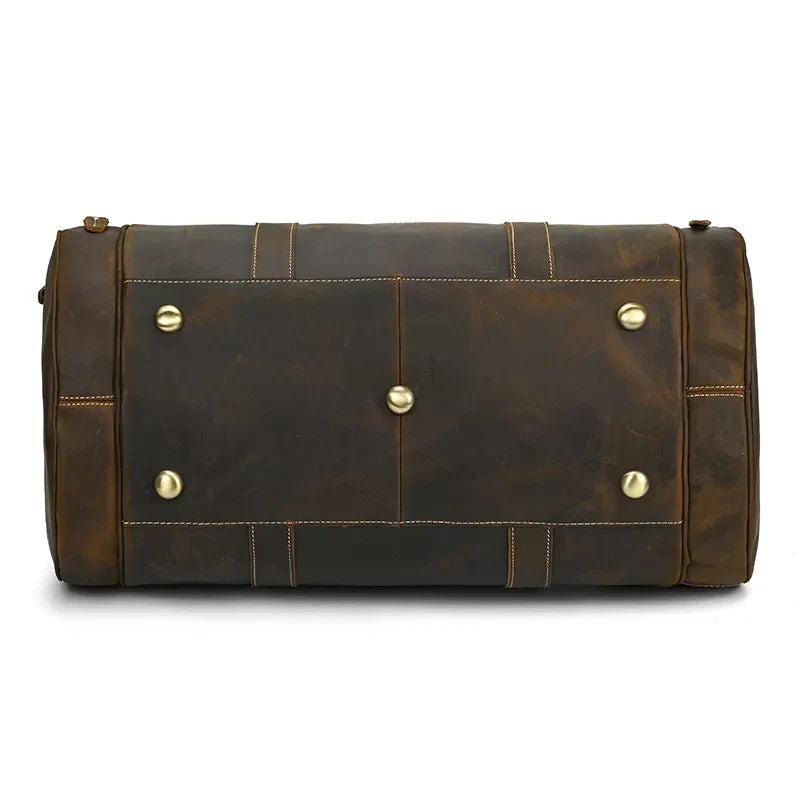 The Wainwright Weekender | Round Vintage Leather Duffel