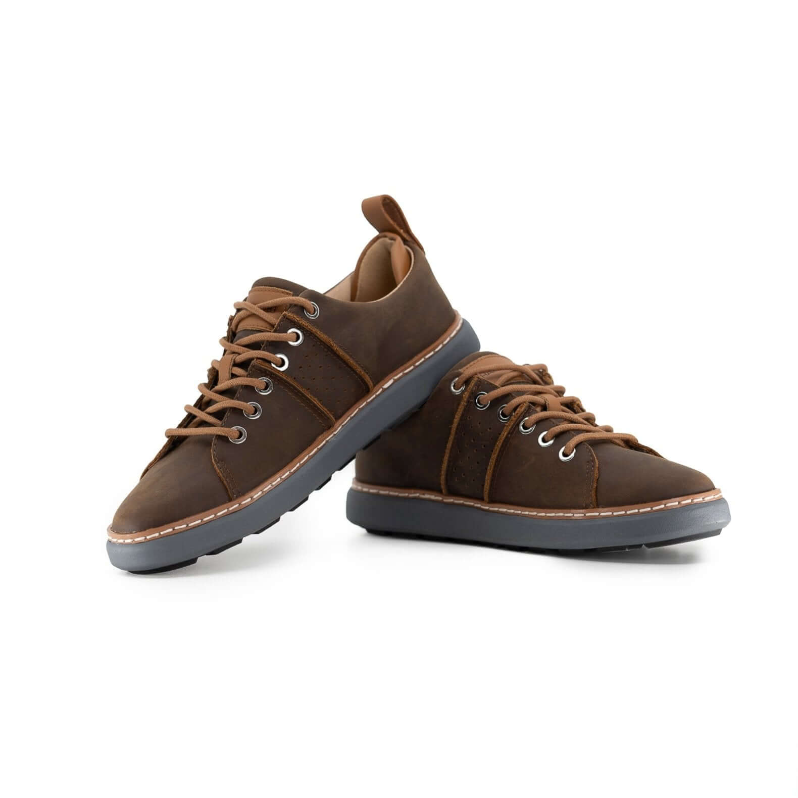 Classic Walker Grounding Shoes • Brown and Grey Leather