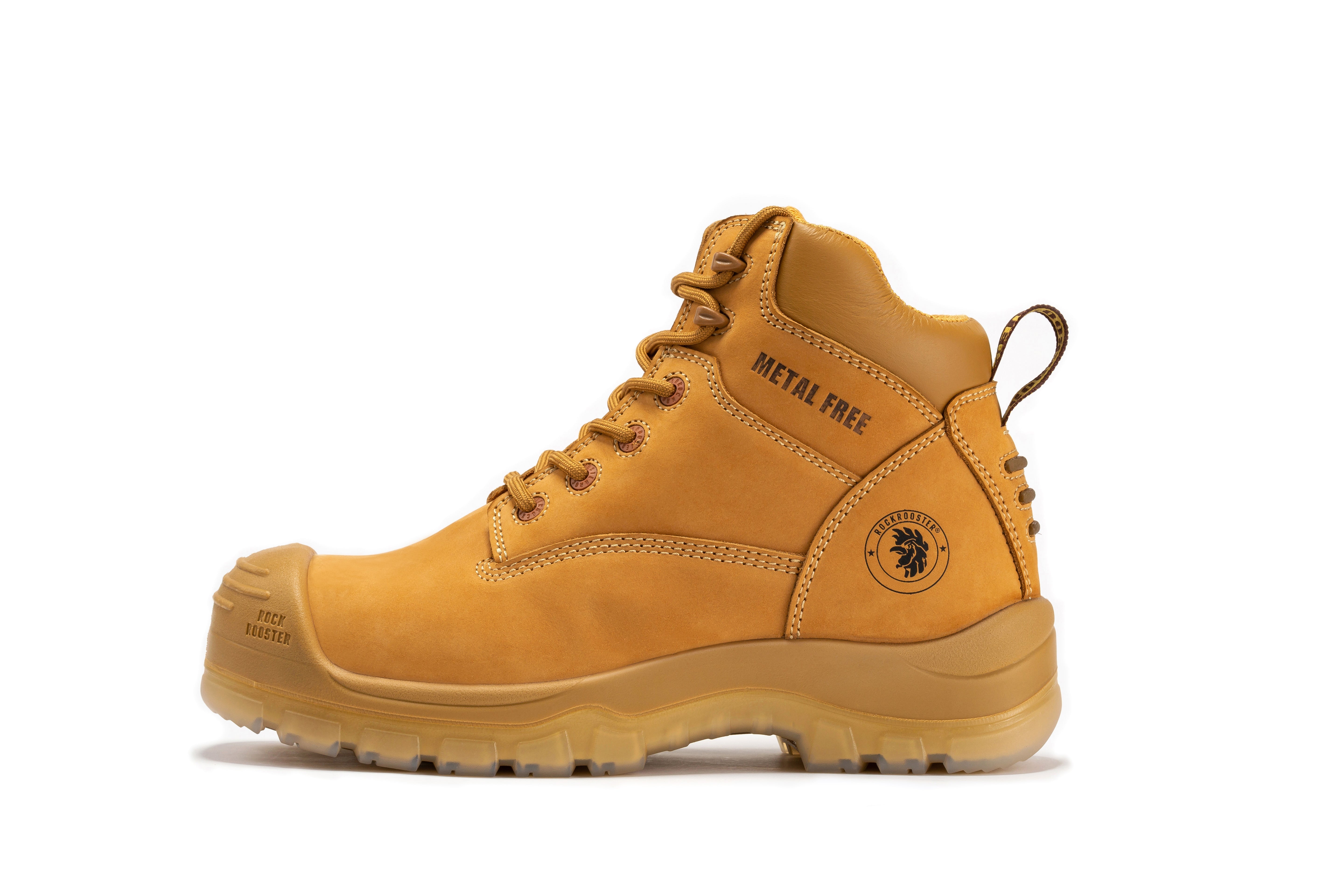 Woodland Wheat 6 inch Composite Toe Zip-sided Leather Work Boots AK659