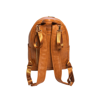 Brown Carrier Leather Backpack