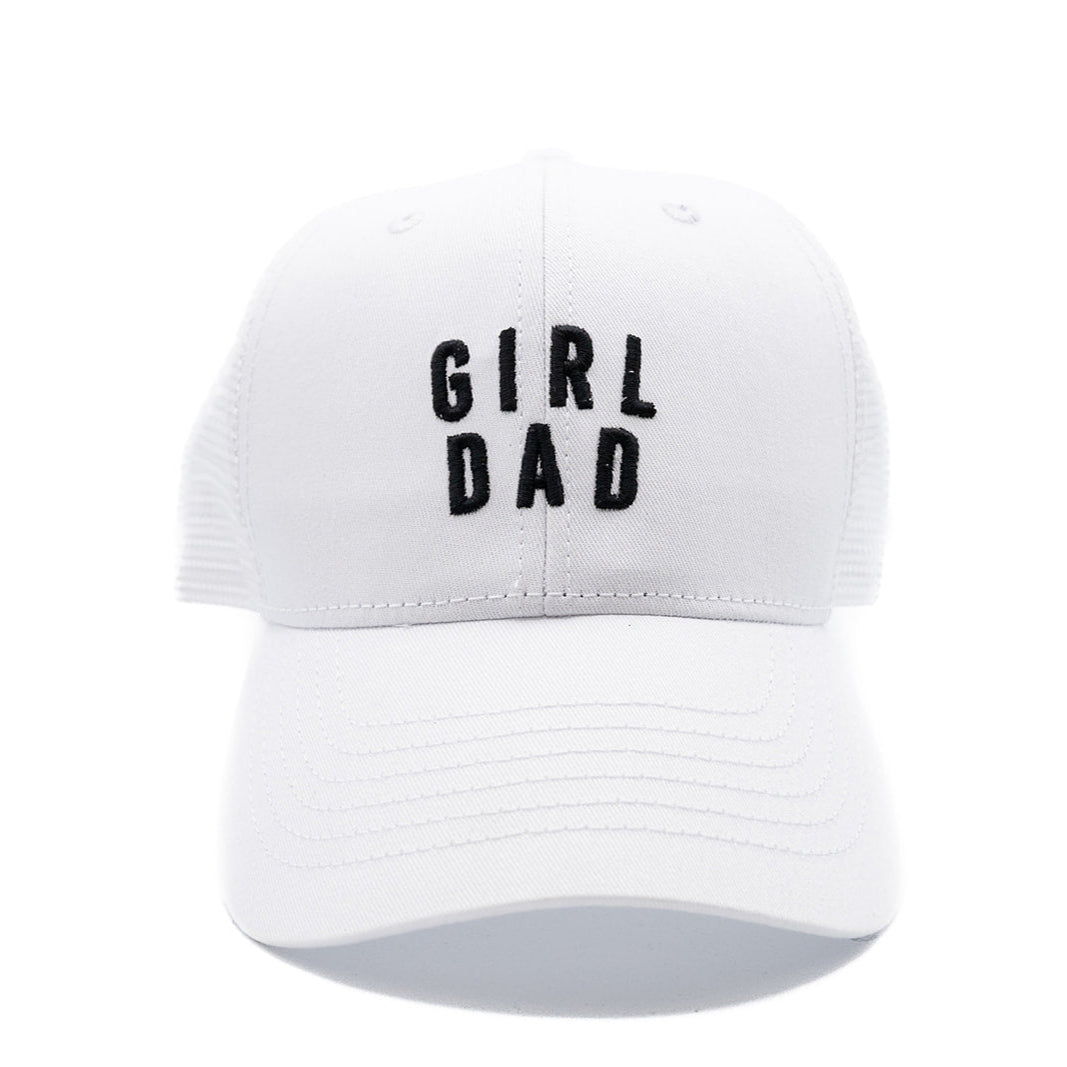 Girl Dad Hat in White Snapback