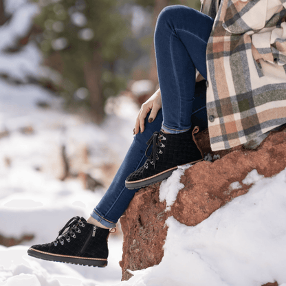 Melissa High-Top Grounding Shoes • Black Quilted