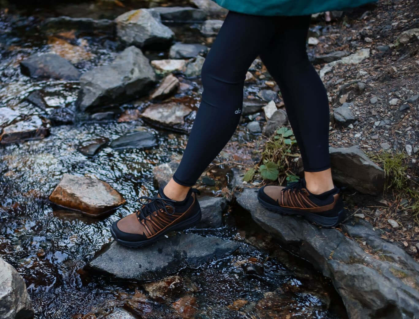 Trail Shoe Grounding Shoes • Jesse Brown Leather & Black Mesh