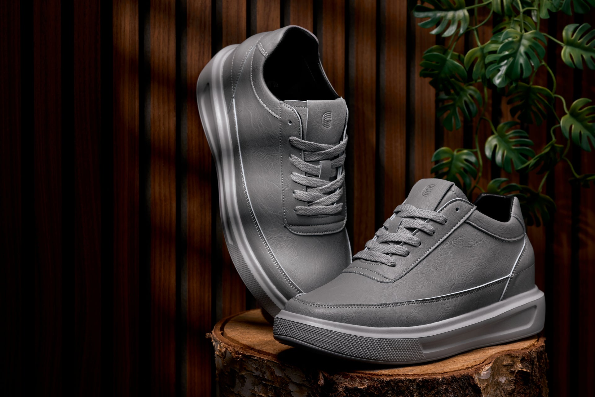 X1648 - 2.8 Inches Taller (Pewter Grey) - Lightweight Men's Sneakers
