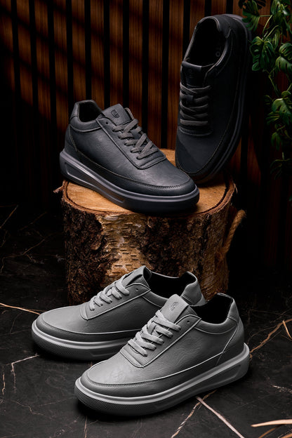 X1649 - 2.8 Inches Taller (Iron Grey) - Lightweight Men's Sneakers