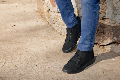 X2320 - 2.4 Inches Taller (Black/Black Sole) - Lace Up Casual Men's Sneakers