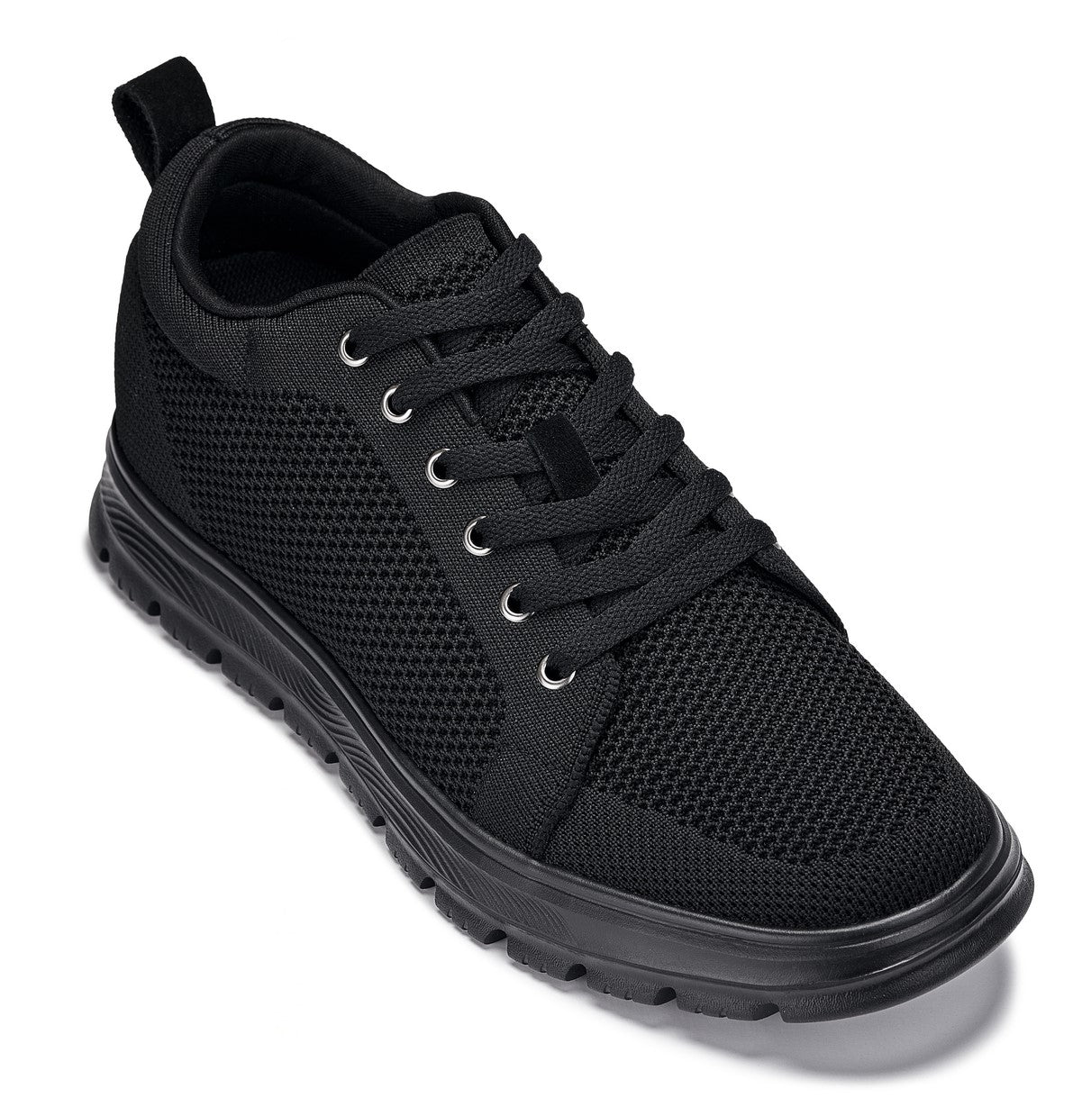 X2320 - 2.4 Inches Taller (Black/Black Sole) - Lace Up Casual Men's Sneakers