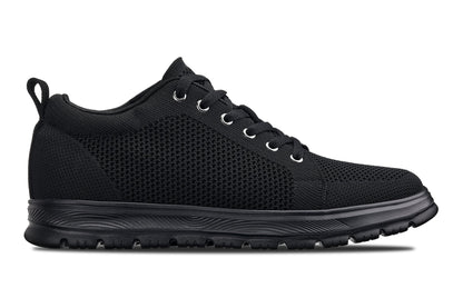 X2320 - 2.4 Inches Taller (Black/Black Sole) - Lace Up Casual Men's Sneakers