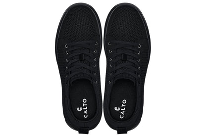 X2320 - 2.4 Inches Taller (Black/Black Sole) - Lace Up Casual Men's Sneakers
