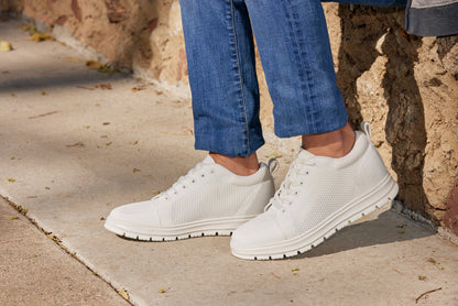 X2321 - 2.4 Inches Taller (White/White Sole) - Lace Up Men's Casual Sneakers