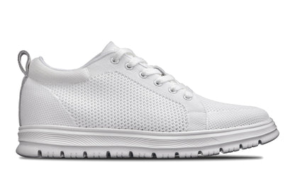 X2321 - 2.4 Inches Taller (White/White Sole) - Lace Up Men's Casual Sneakers