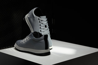 X2324 - 2.4 Inches Taller (Pewter Grey/White) - Lace Up Casual Men's Sneaker