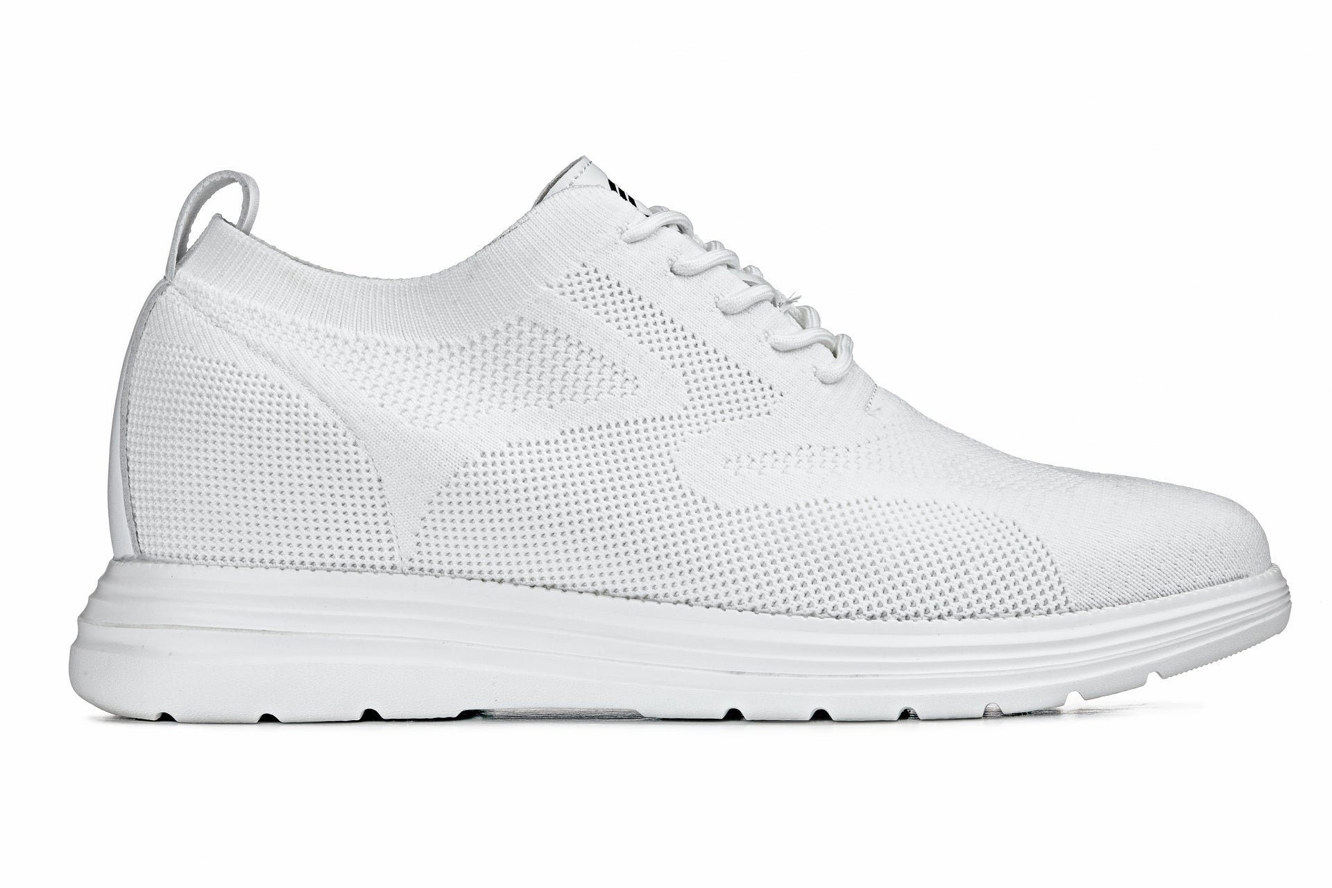 X2633 - 2.8 Inches Taller (White) - Lace Up Casual Men's Walker Shoes