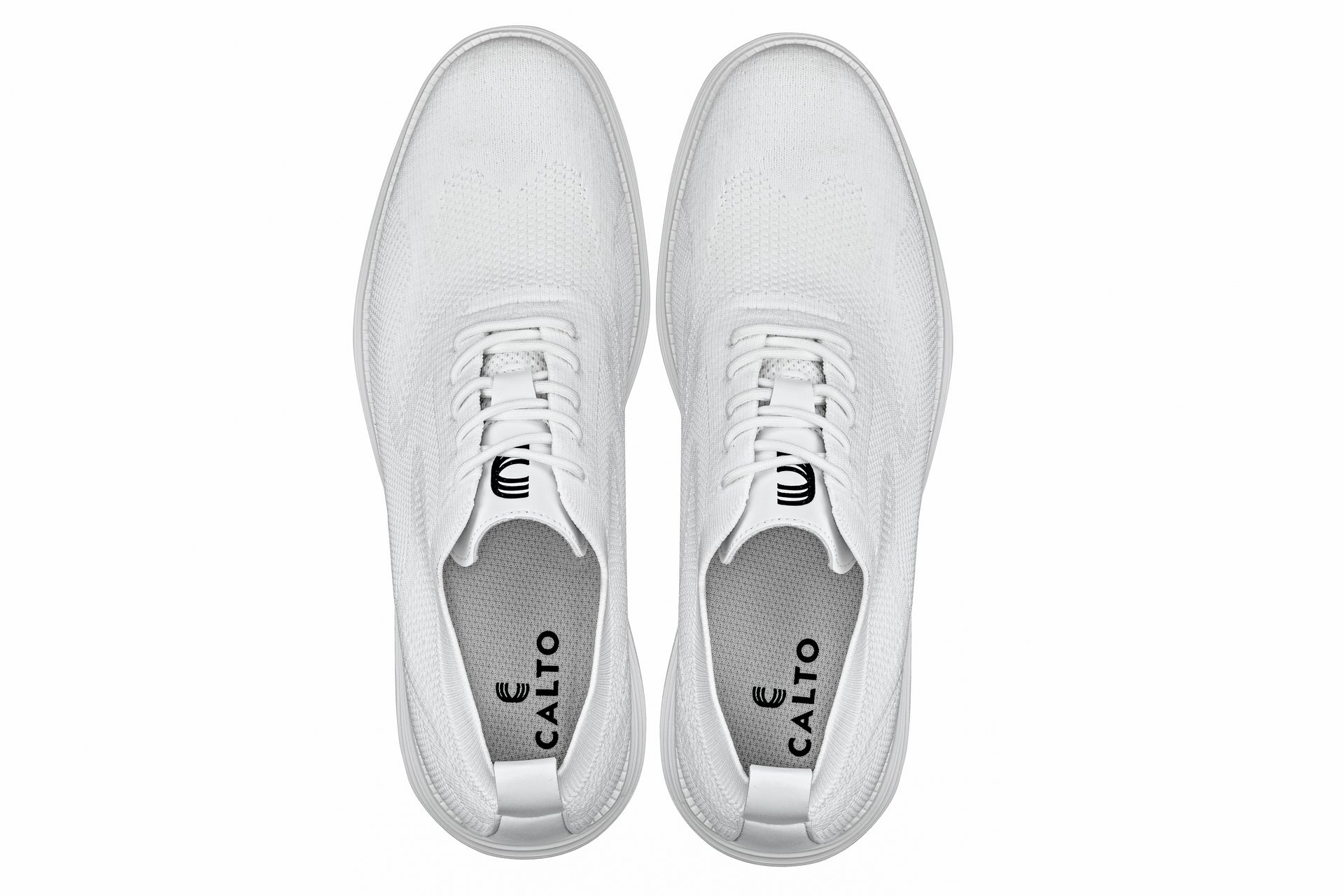 X2633 - 2.8 Inches Taller (White) - Lace Up Casual Men's Walker Shoes