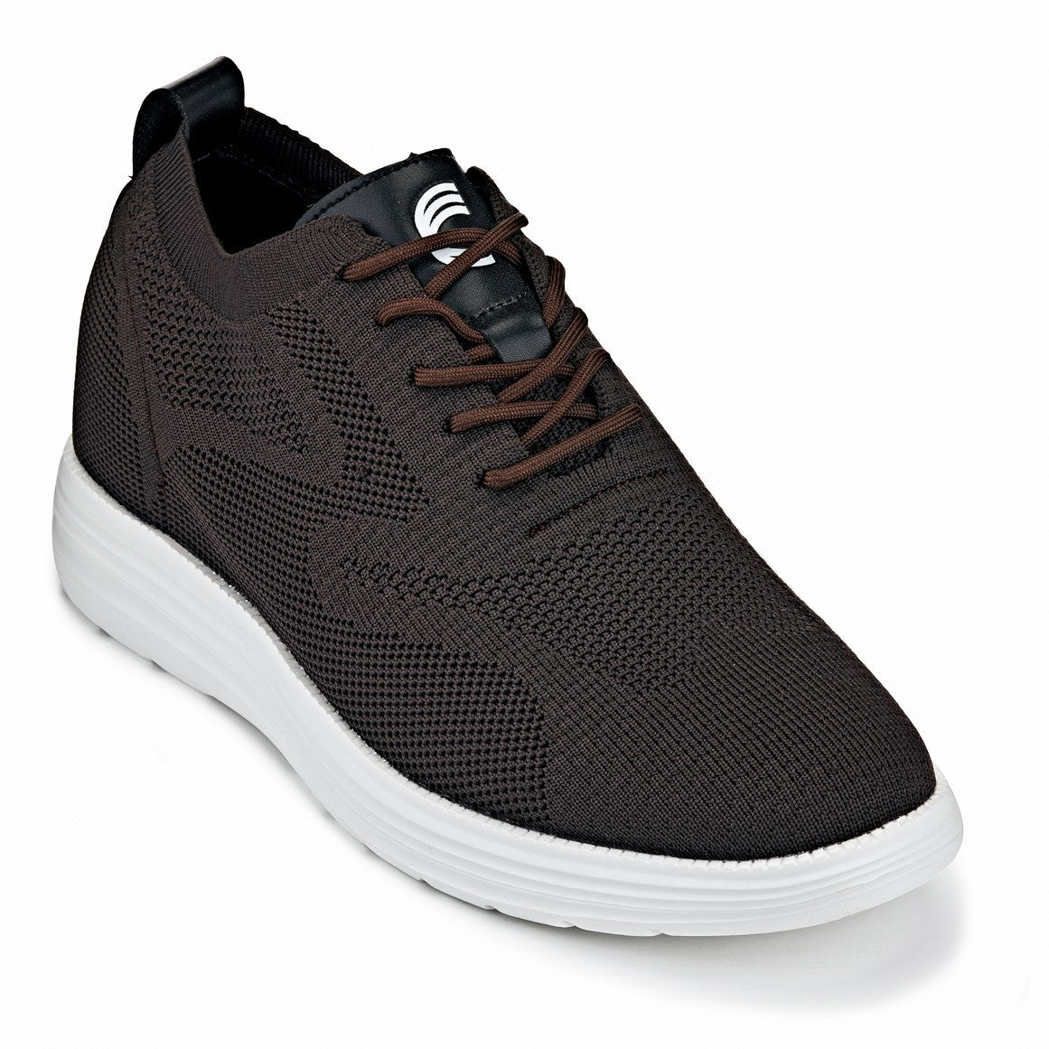 X2635 - 2.8 Inches Taller (Coffee Brown) - Lace Up Casual Men's Walker Shoes