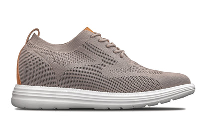 X2638 - 2.8 Inches Taller (Khaki/Brown) - Lace Up Casual Men's Walker Shoes