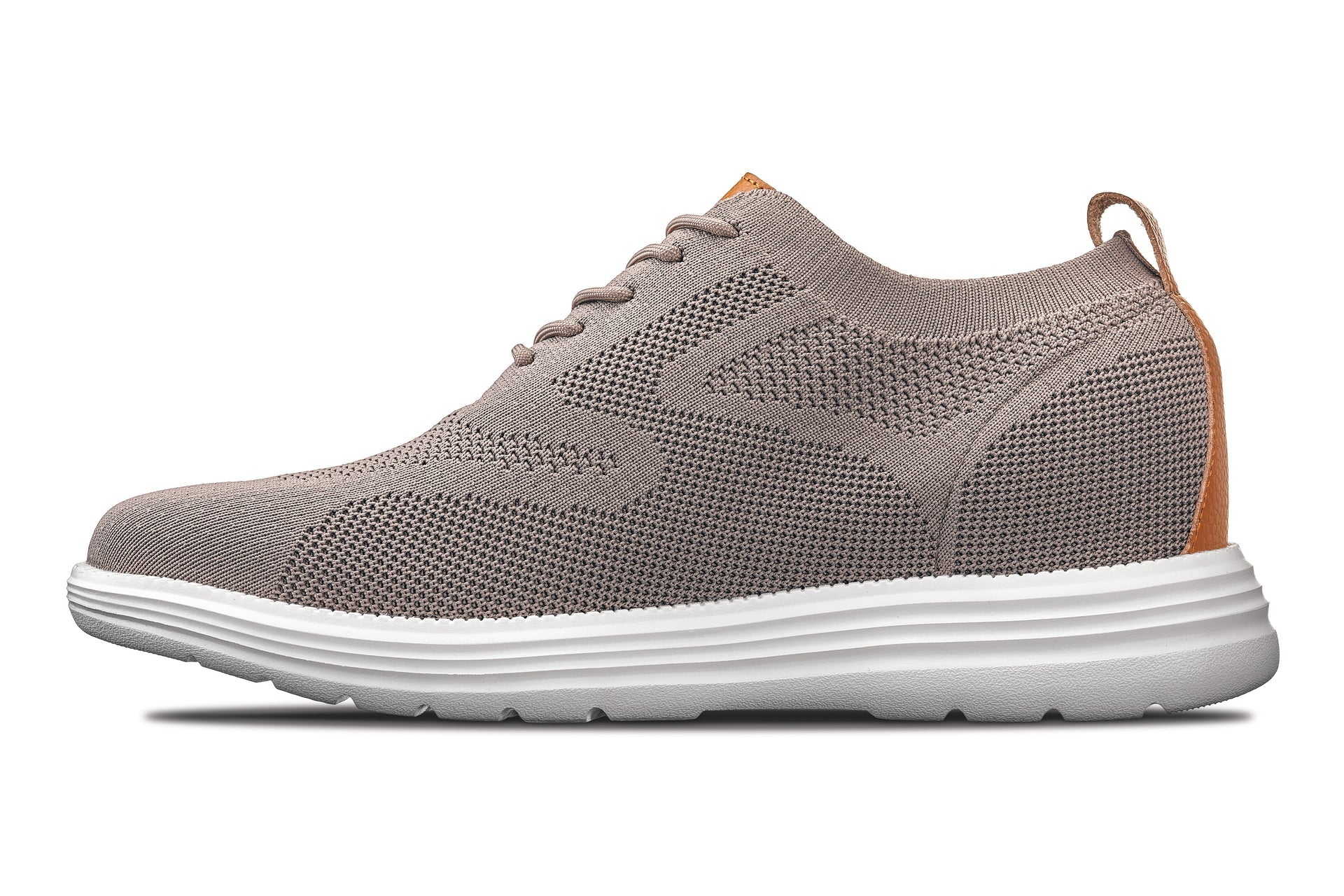 X2638 - 2.8 Inches Taller (Khaki/Brown) - Lace Up Casual Men's Walker Shoes