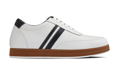 Y2821 - White Leather Men's Sneakers - 2.8 inches
