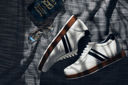 Y2821 - White Leather Men's Sneakers - 2.8 inches