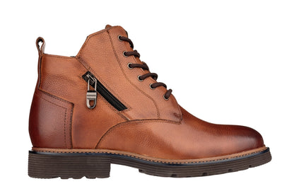 Y42072 - 2.8 Inches Taller (Brown) - Dressy Casual Men's Boots